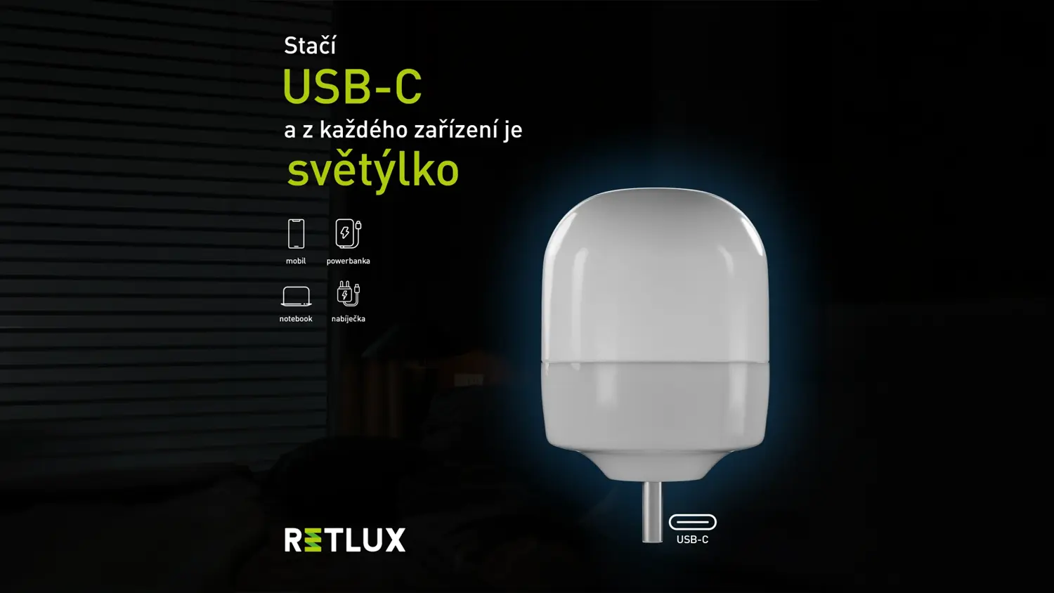 Mini LED noční světlo RETLUX RNL 111