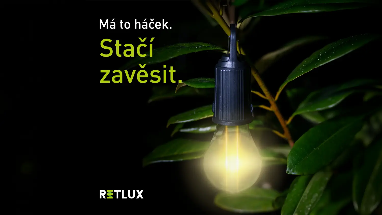 Venkovní nabíjecí LED žárovka Retlux RPL 603