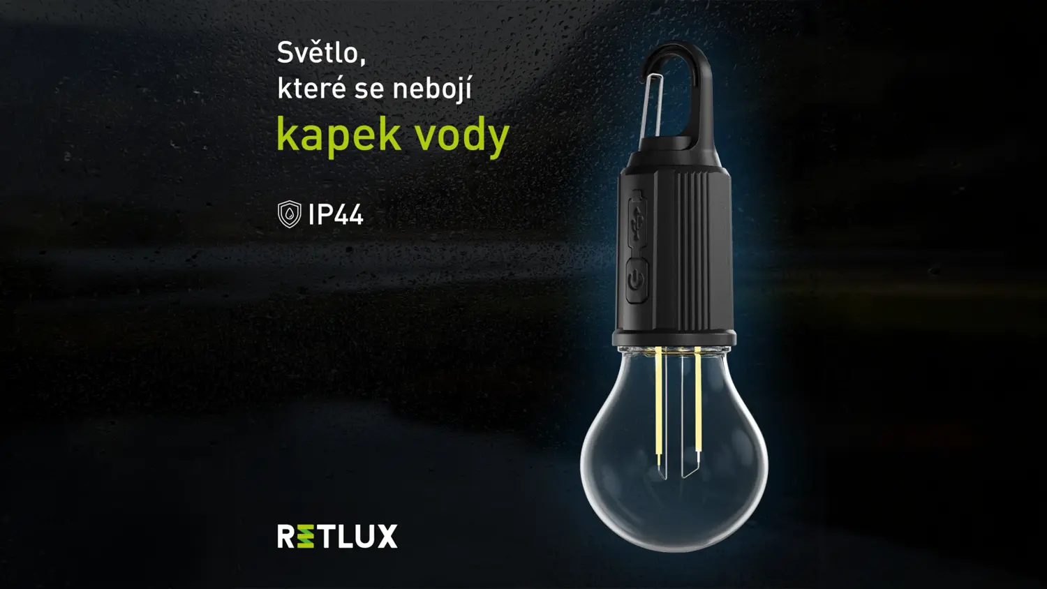 Venkovní nabíjecí LED žárovka Retlux RPL 603