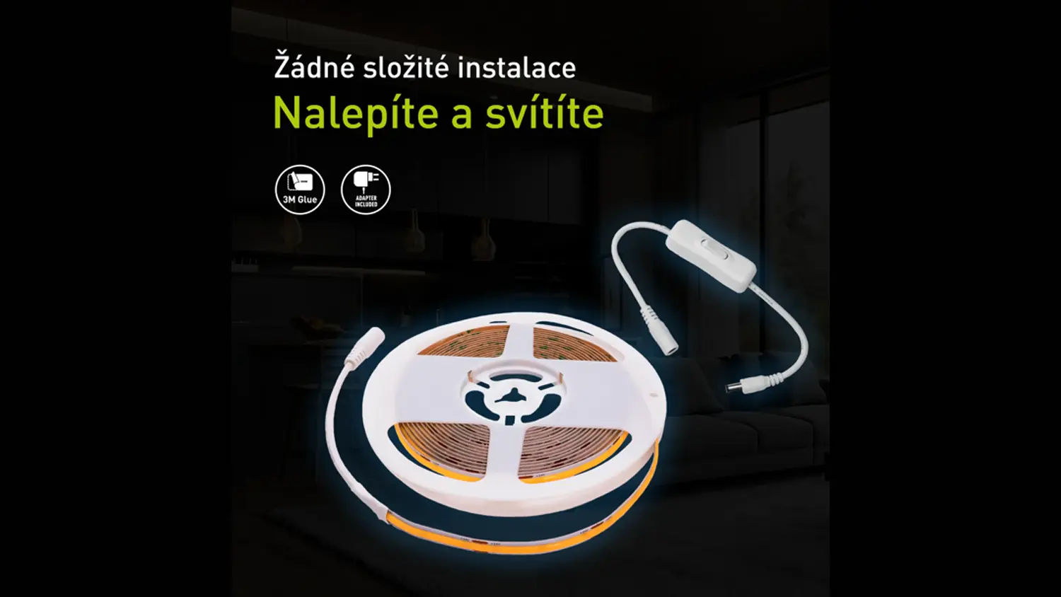 Inštalácia LED pásika pomocou samolepiacej vrstvy