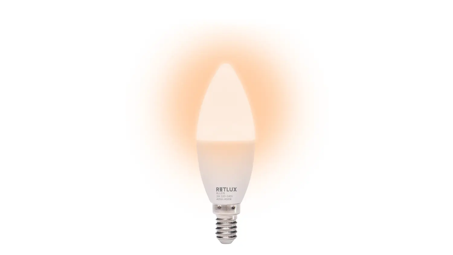 Rozsvieten&aacute; LED žiarovka RETLUX RLL 676 3 W E14 studen&aacute; biela
