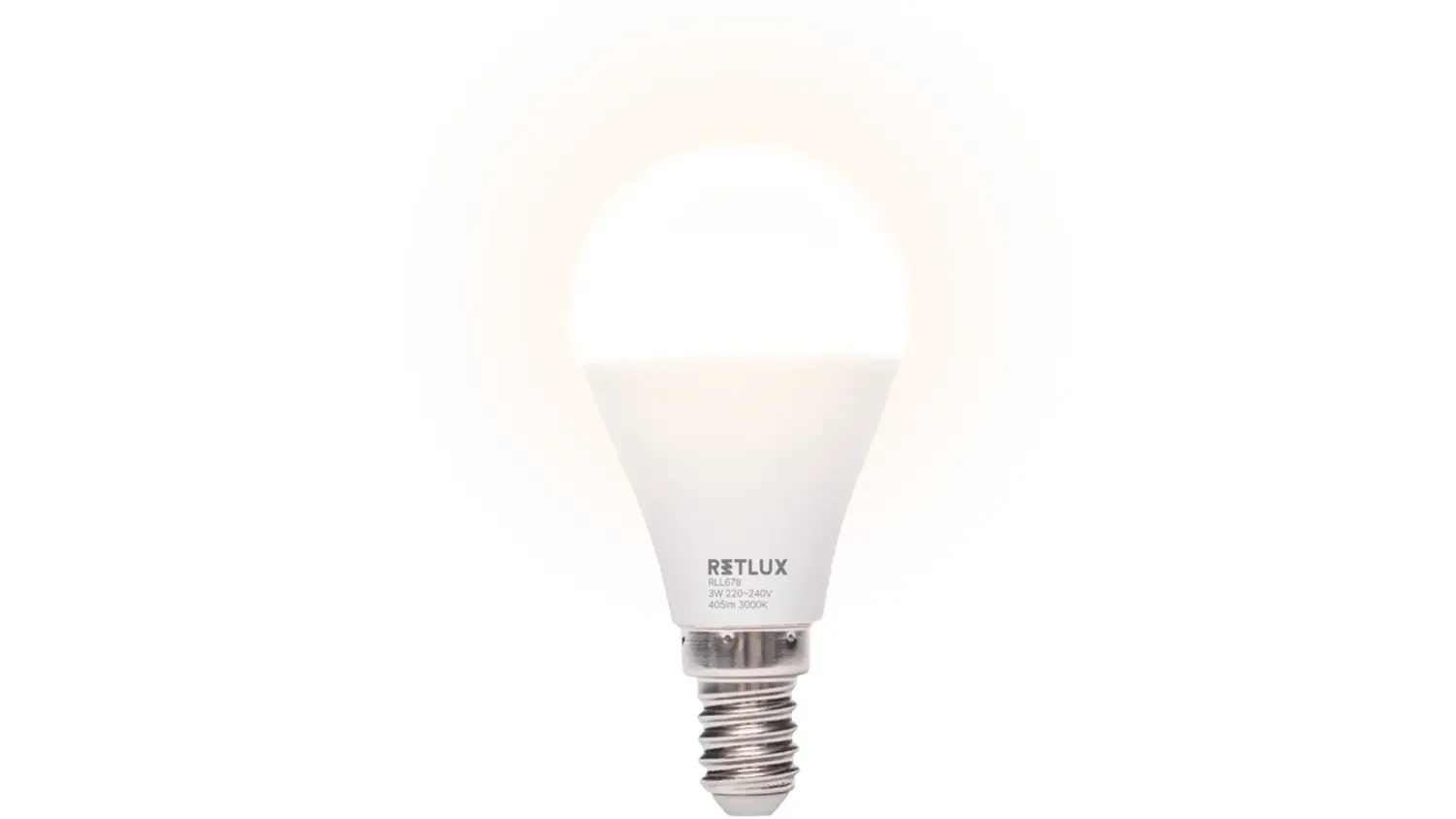 Rozsvieten&aacute; LED žiarovka RETLUX RLL 680 3 W E14 denn&aacute; biela