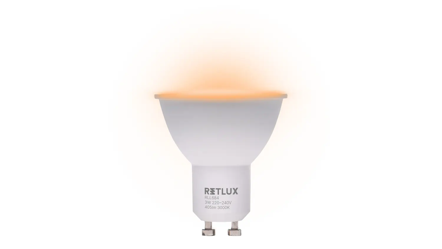 Rozsvícená LED žárovka RETLUX RLL 684