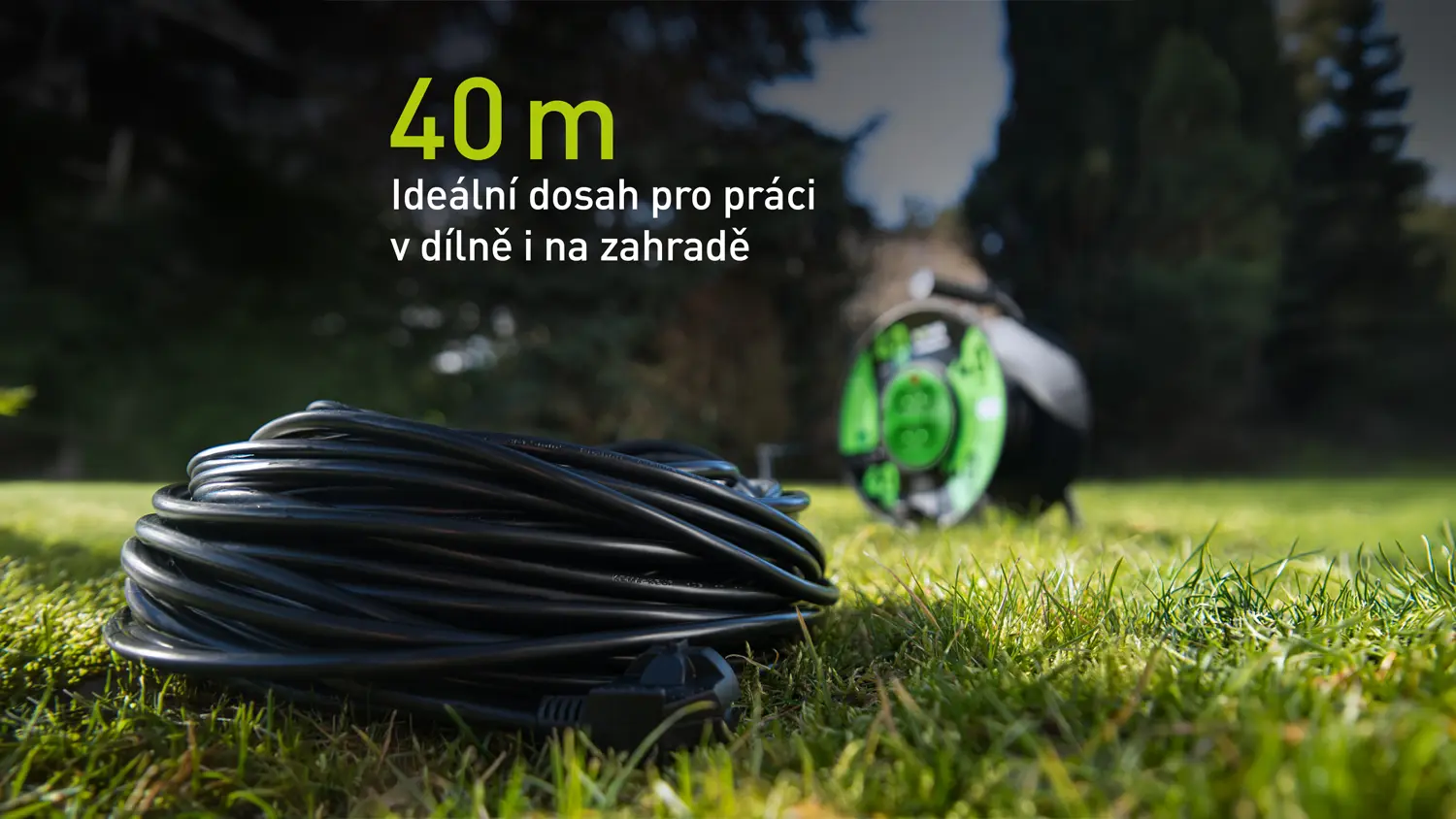 Všestranné použití bubnu Retlux RPC 57: 40m