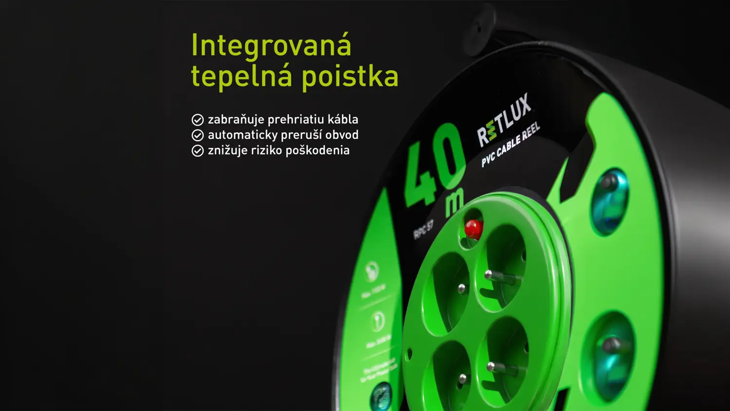 Integrovaná tepelná poistka bubna Retlux RPC 57