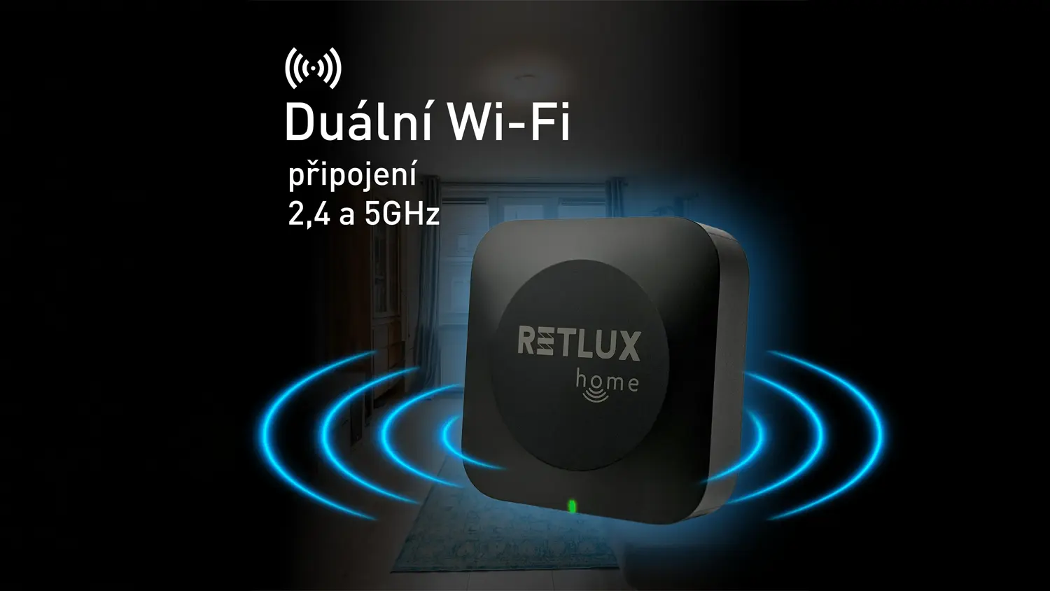 Podpora du&aacute;ln&iacute;ho připojen&iacute; v p&aacute;smech 2,4 i 5 GHz