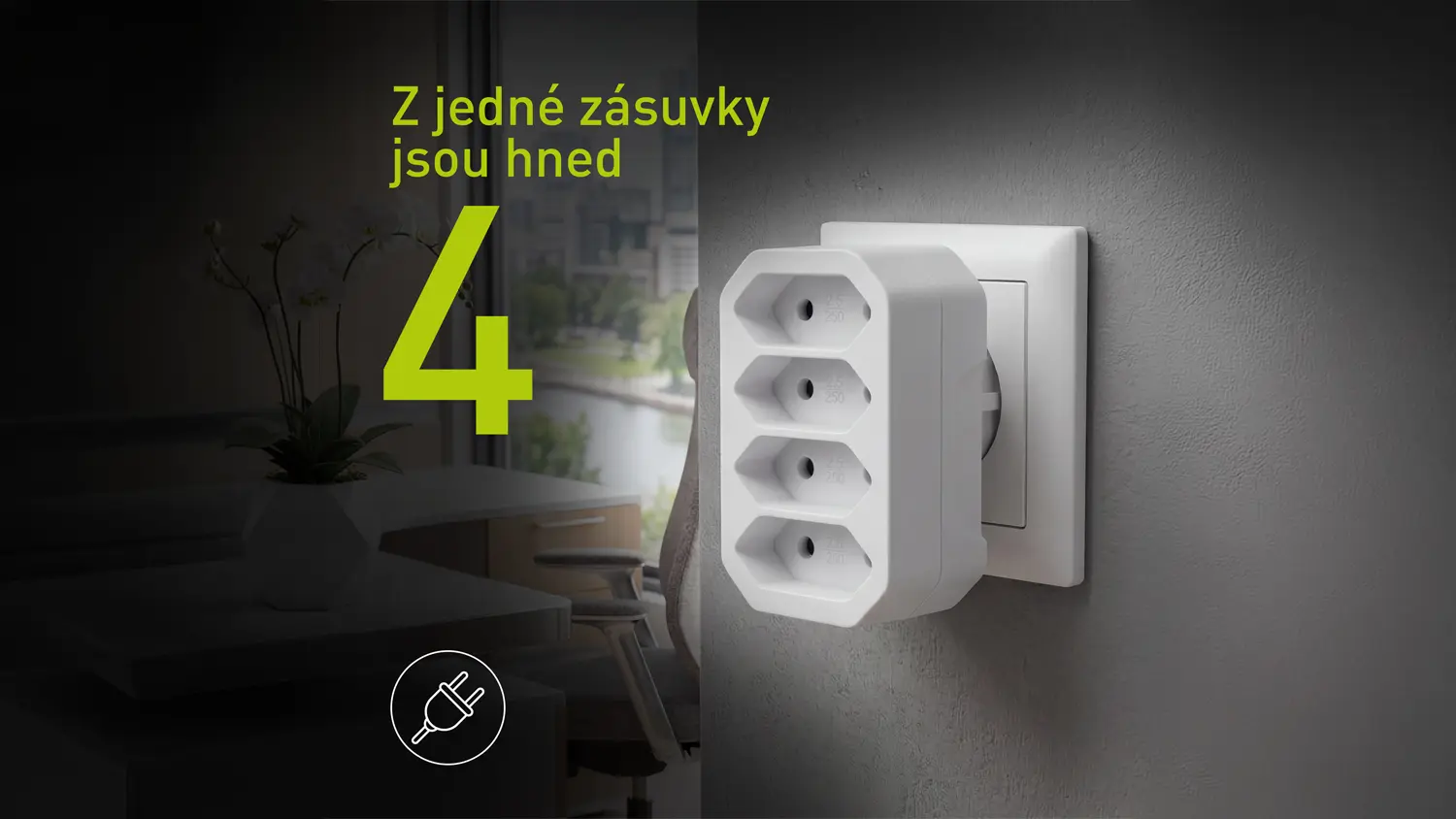 Rozbočka se čtyřmi zásuvkami RETLUX RPC 61N