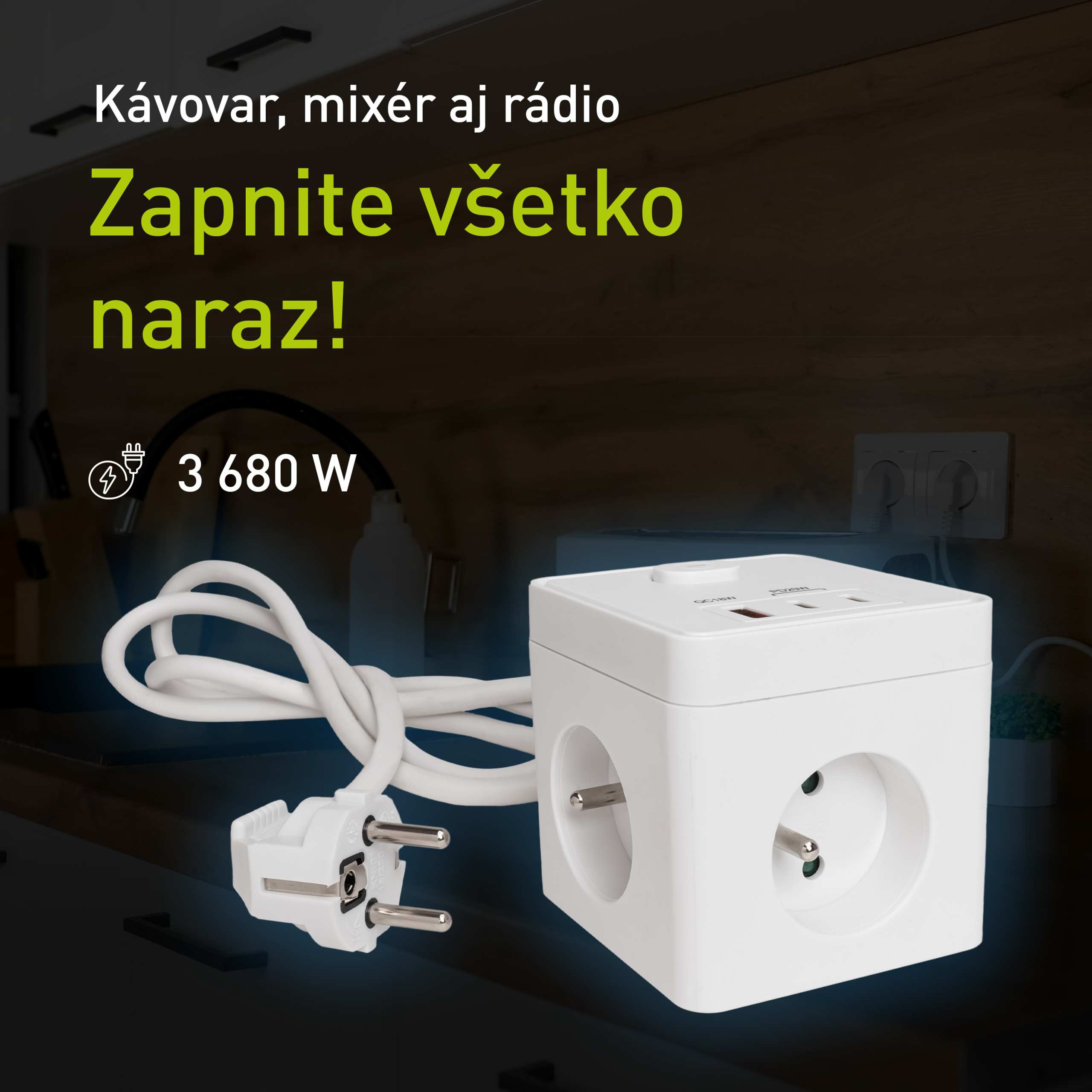 Prívod RETLUX RPC 83 CUBIXO s popisom maximálneho zaťaženia