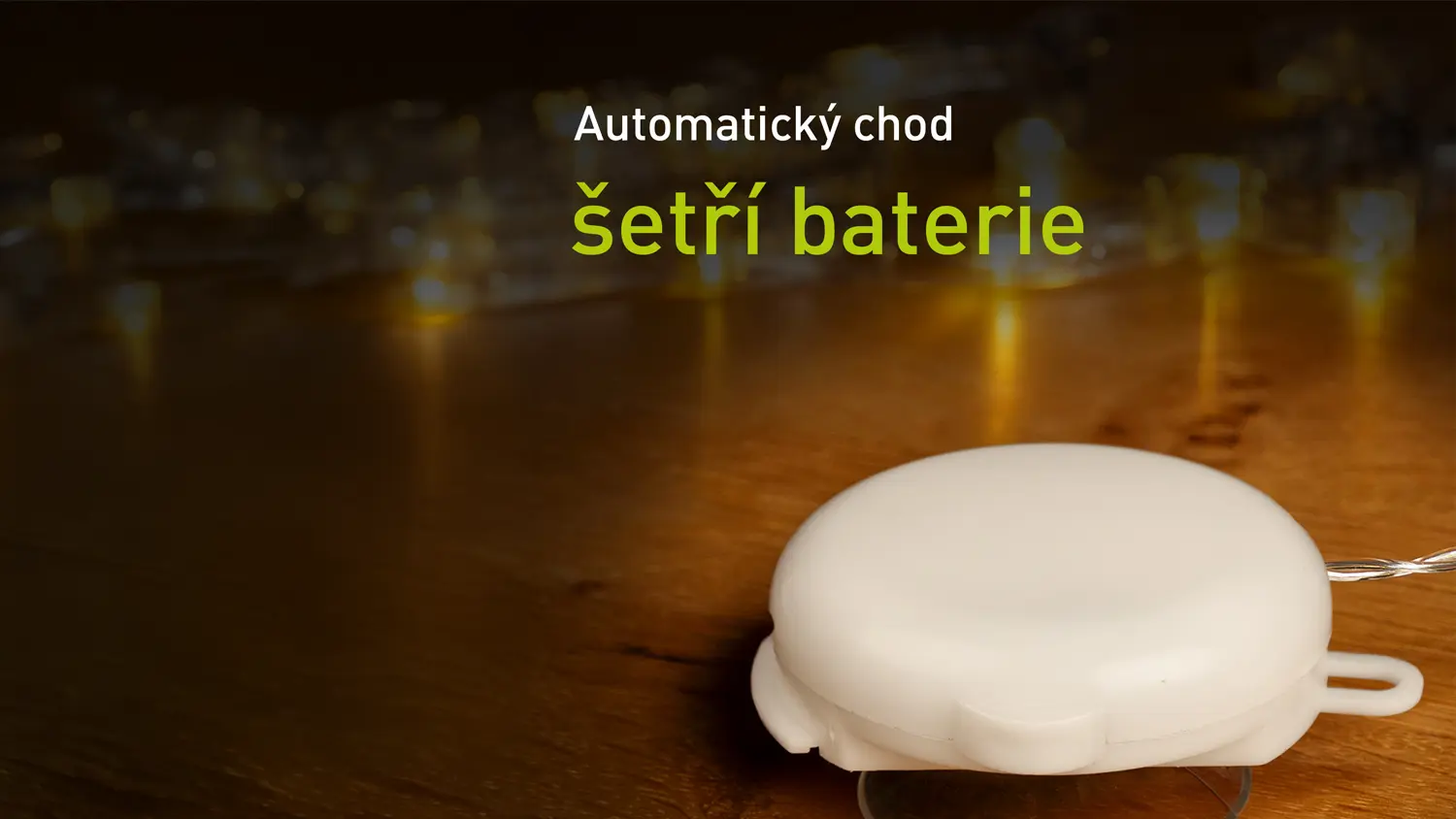 Detail bateriového úložiště dekorace s popisem.