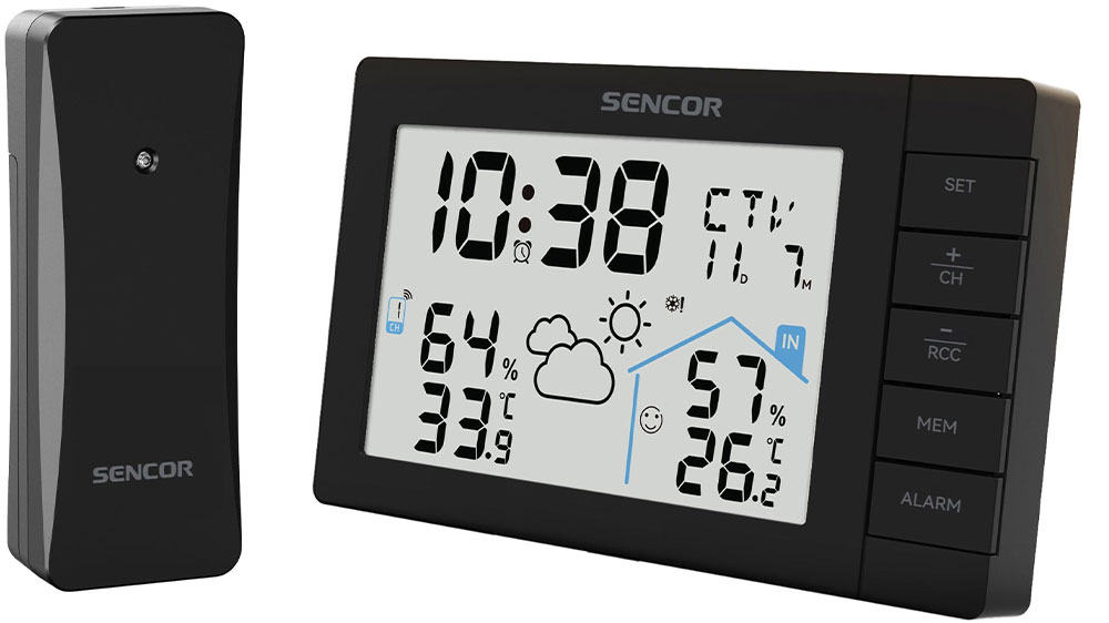 Meteorologická stanice s bezdrátovým snímačem SENCOR SWS 3200_01