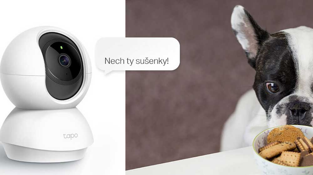 Wi-Fi kamera TP-link TAPO C200C sleduje psa u misky sušenek_04