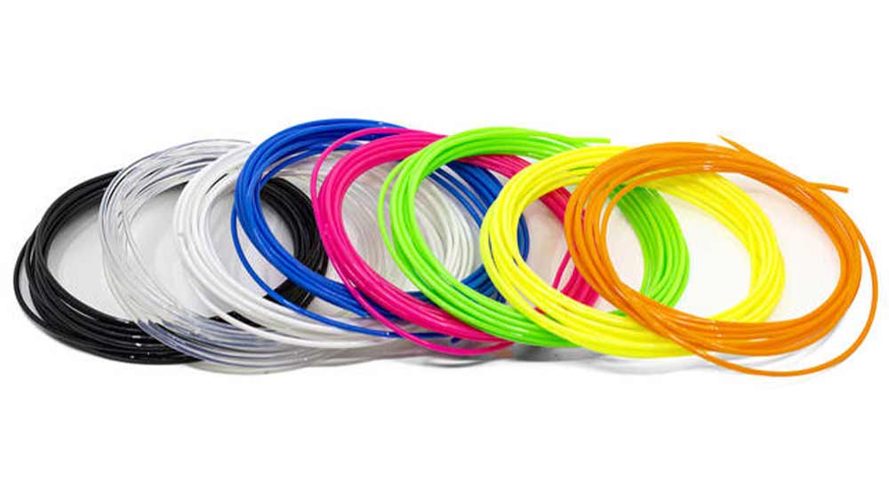 Vyobrazení 8 náplní z balení 3D pera 3Doodler FLOW+ na bílém pozadí_05