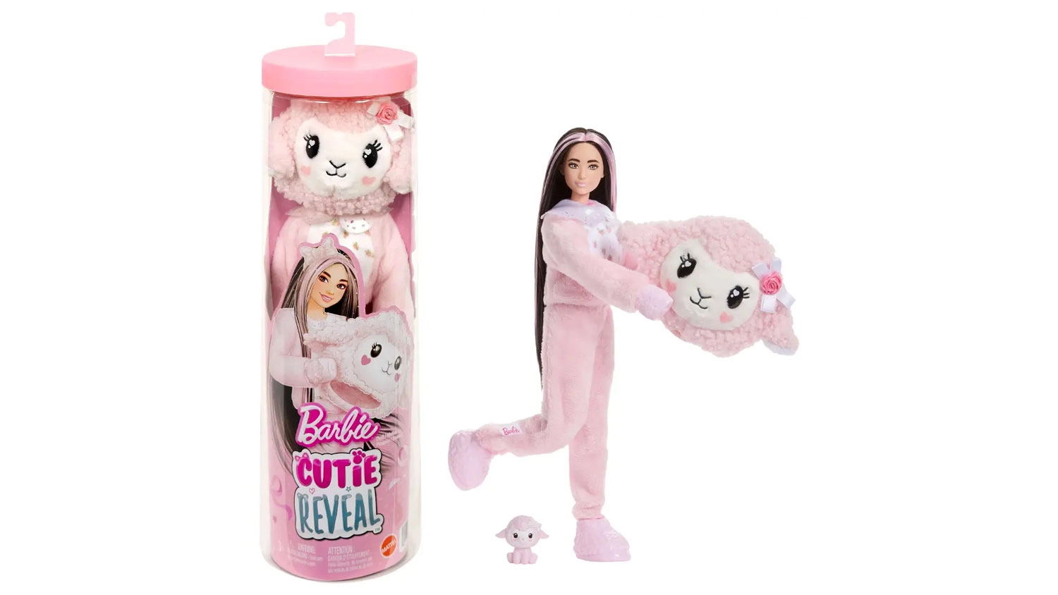 Panenka Barbie JJP66 Cutie Reveal Růžové jehně