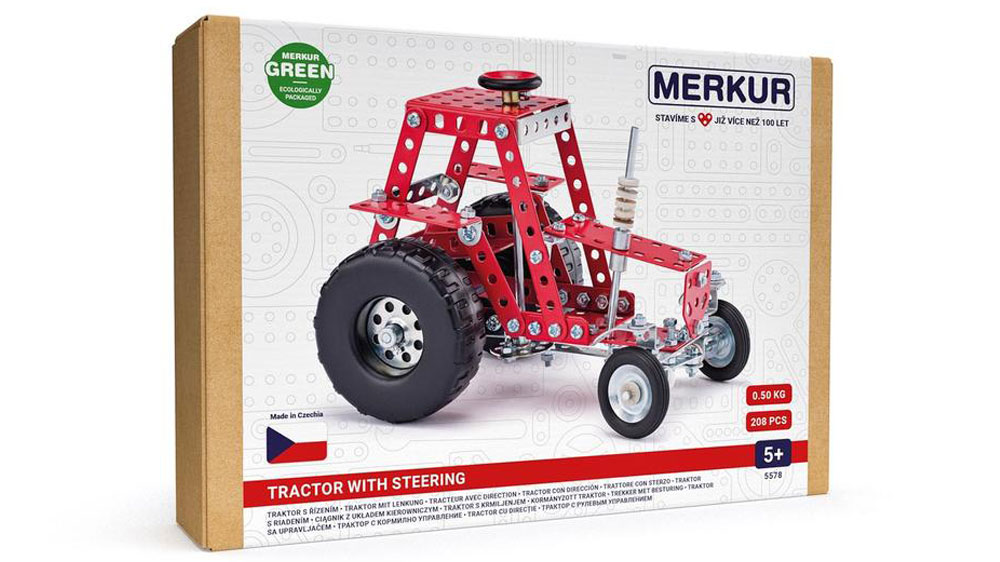 Stavebnice Merkur 057 Traktor s řízením, 205 dílků_01