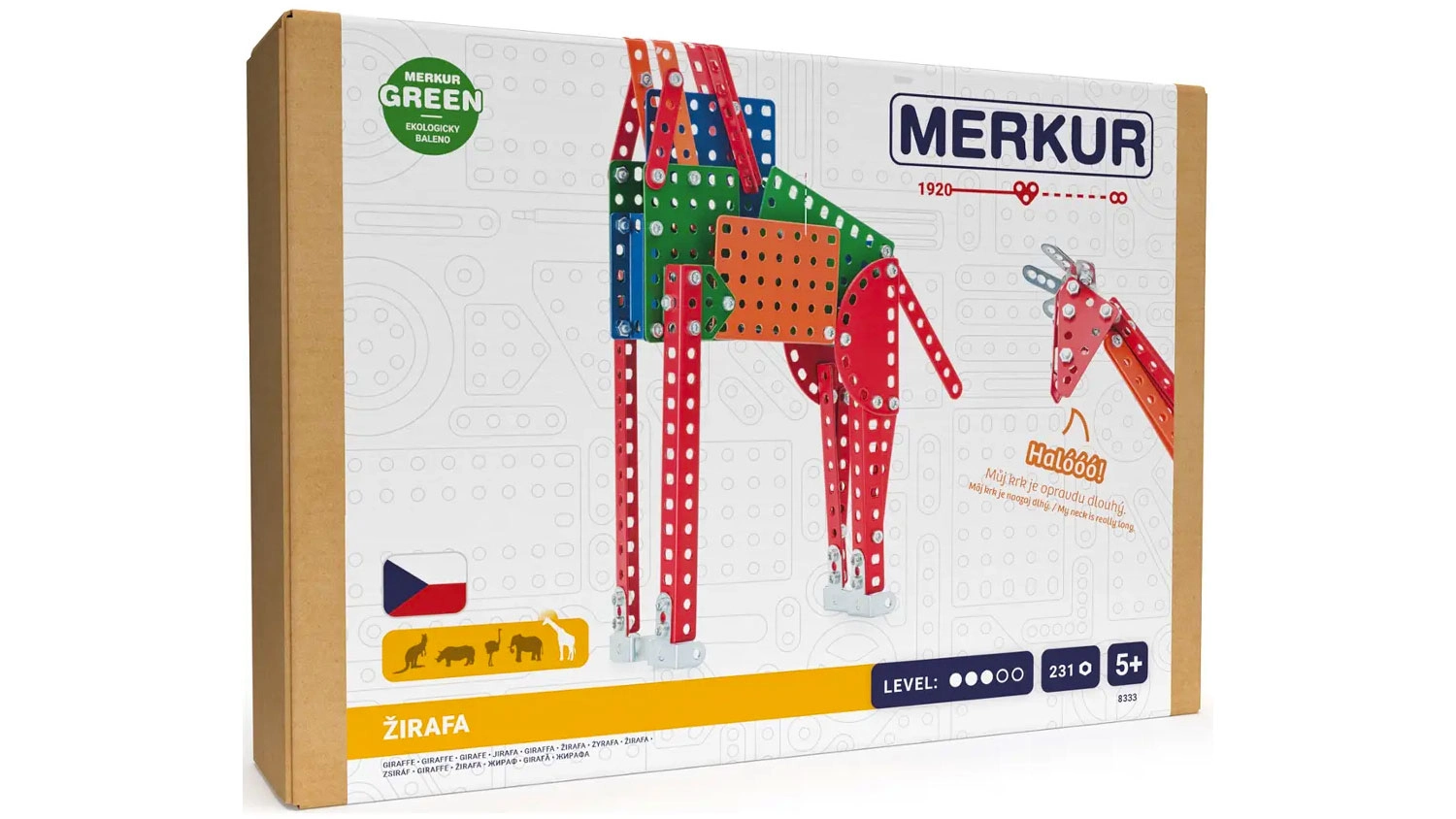 Origin&aacute;l balen&iacute; stavebnice Merkur ZOO Žirafa