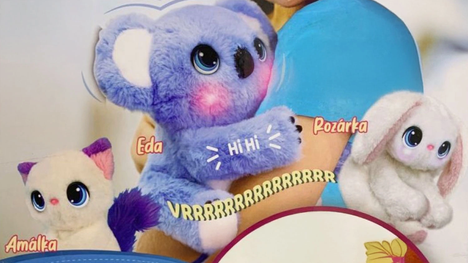 Tři plyšáci ze sady My Fuzzy Friends Mazlivá zvířátka