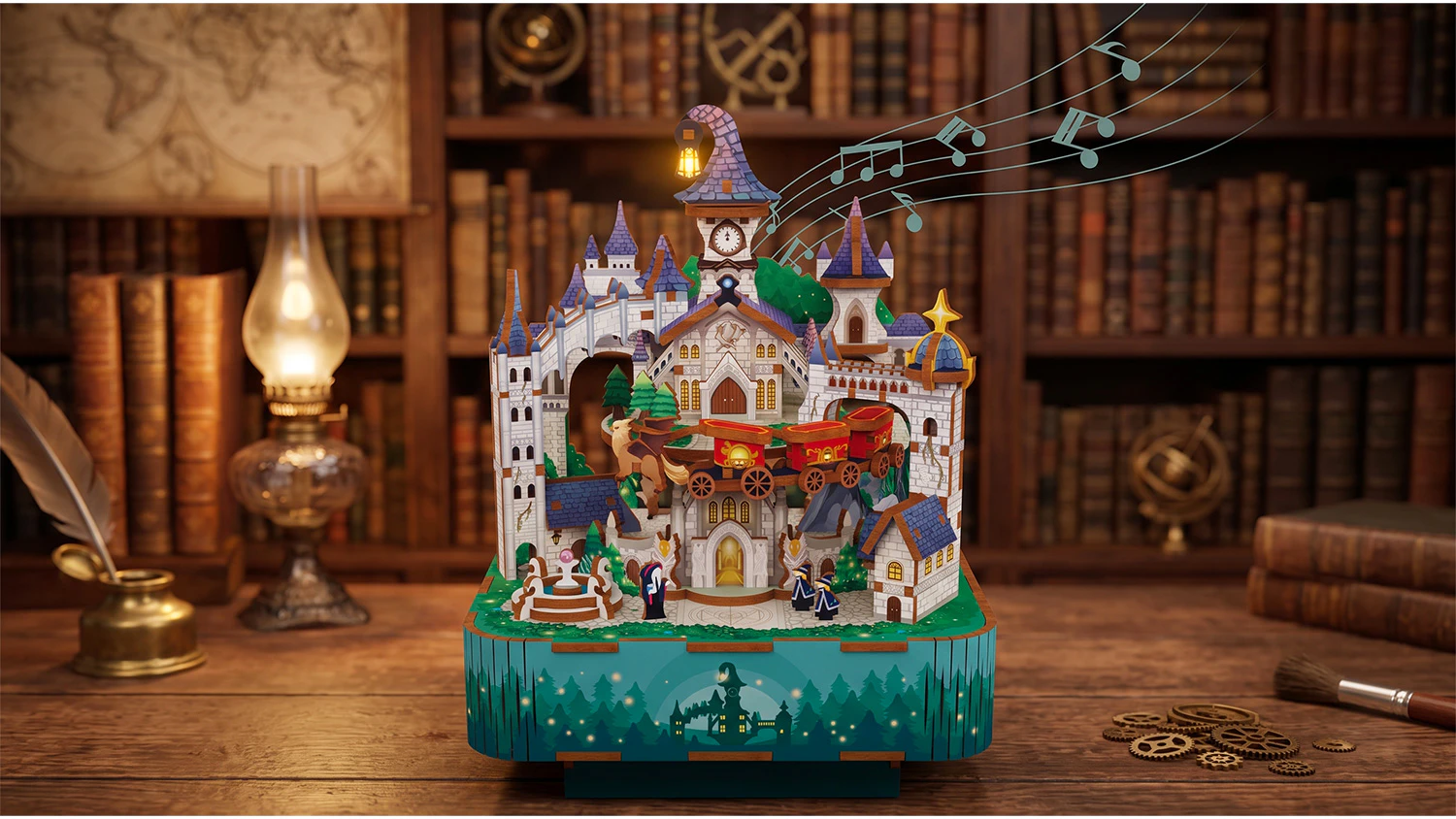 Lifestylová fotografia stavebnice Tonecheer Magical Castle.