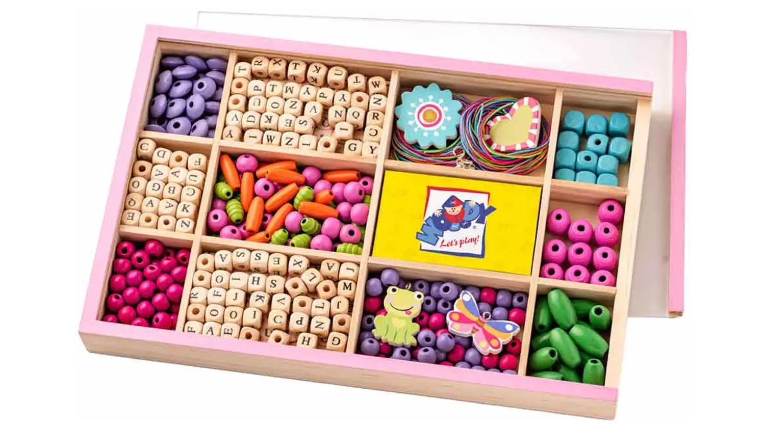 Kor&aacute;lky Woody ABC v krabičce.