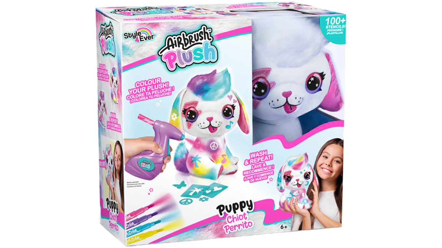 Kreativn&iacute; sada Airbrush Pejsek b&iacute;l&yacute;