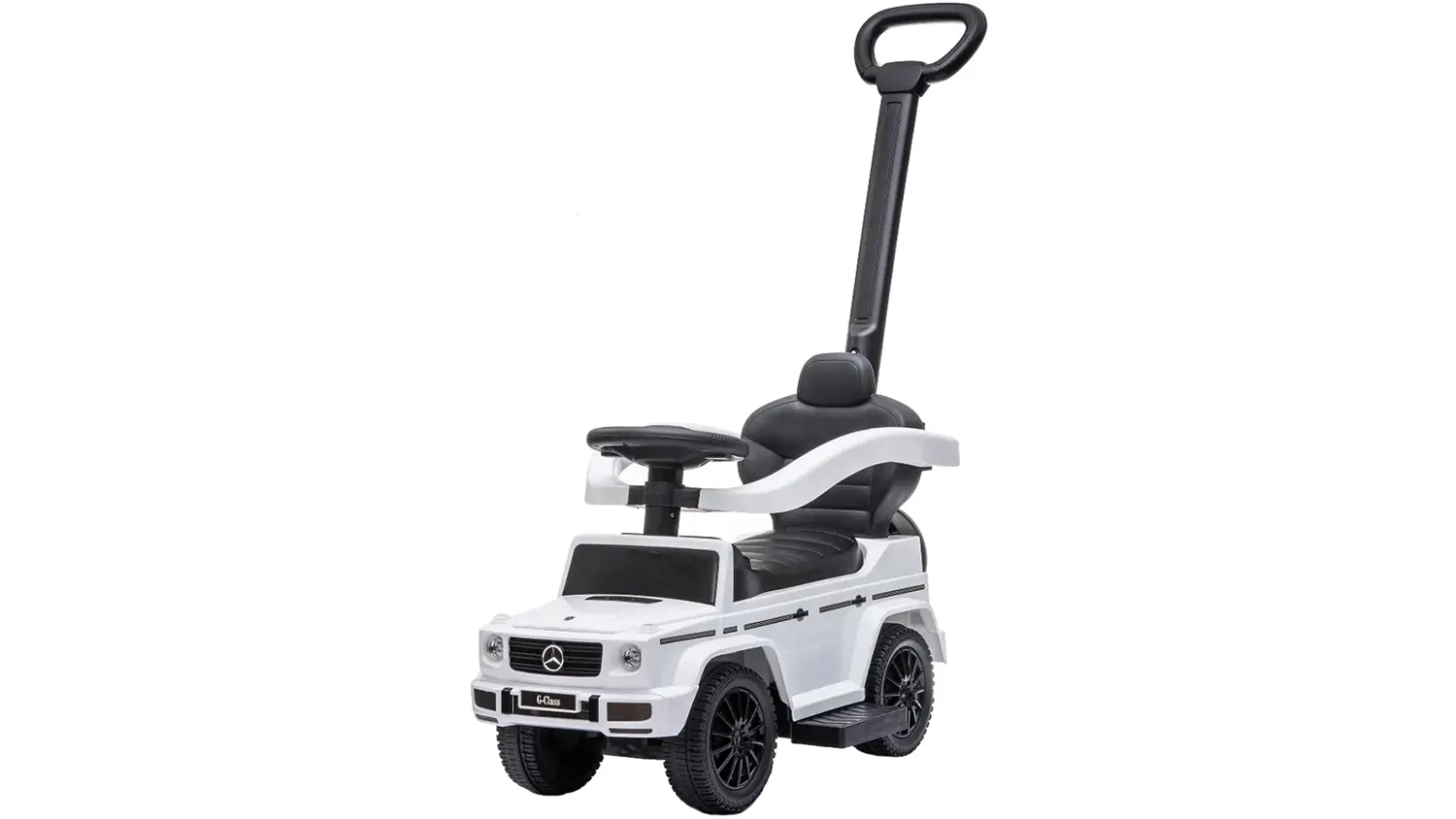 Odrážedlo Buddy Toys BPC 5280 Mercedes G350d 3v1 bílé na bílém pozadí ukazující celkový design