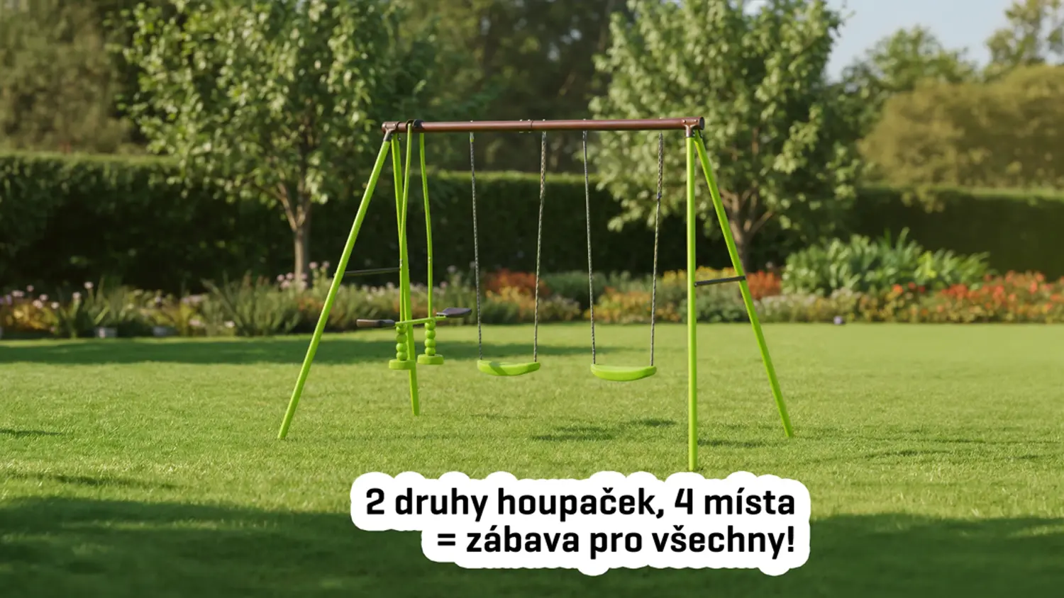 Houpačka Buddy Toys BOT 4310 KEYNU 3 na zahradě