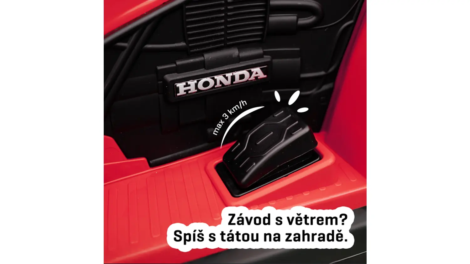 Detail na ped&aacute;l čtyřkolky Honda