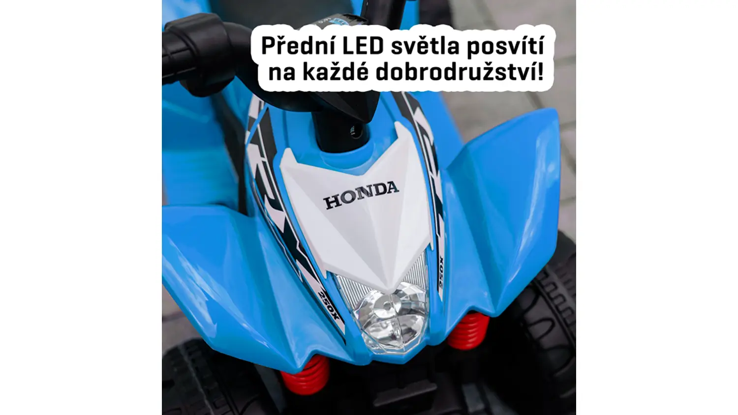 Detail na předek čtyřkolky Honda Buddy Toys BEC 5015 modr&aacute;