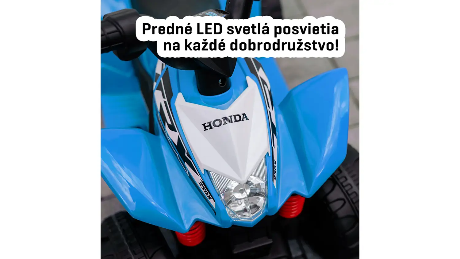 Detail na prednú časť štvorkolky Honda Buddy Toys BEC 5015 modrá