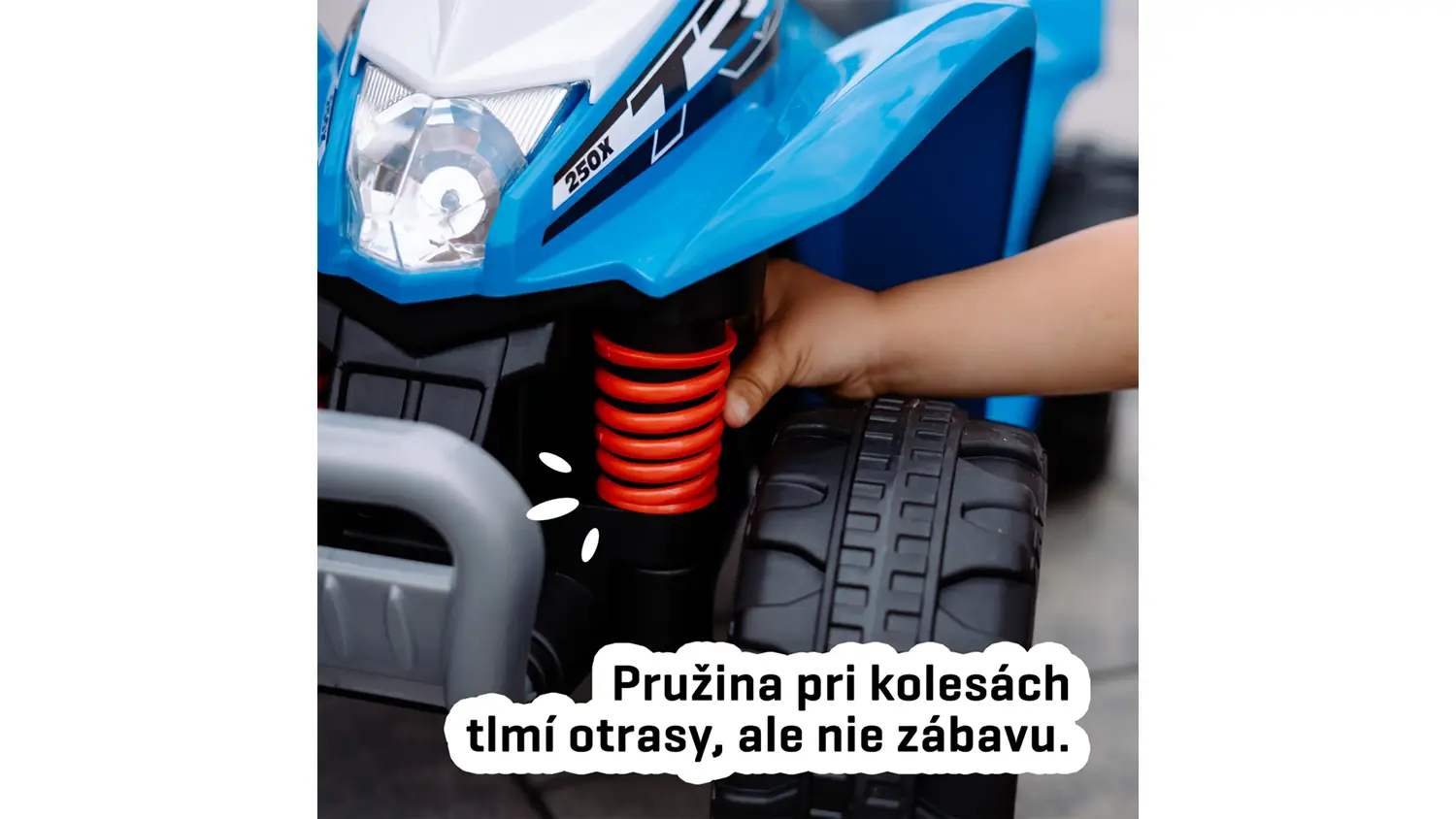 Detail pružiny pri kolese štvorkolky Honda Buddy Toys BEC 5015 modrá