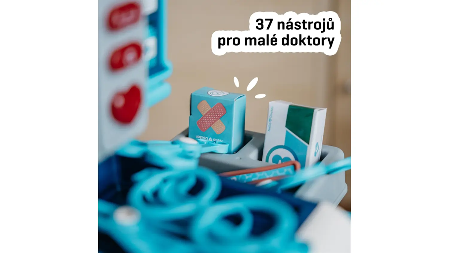 Detail vybavení lékařského vozíku Buddy Toys BGP 4114
