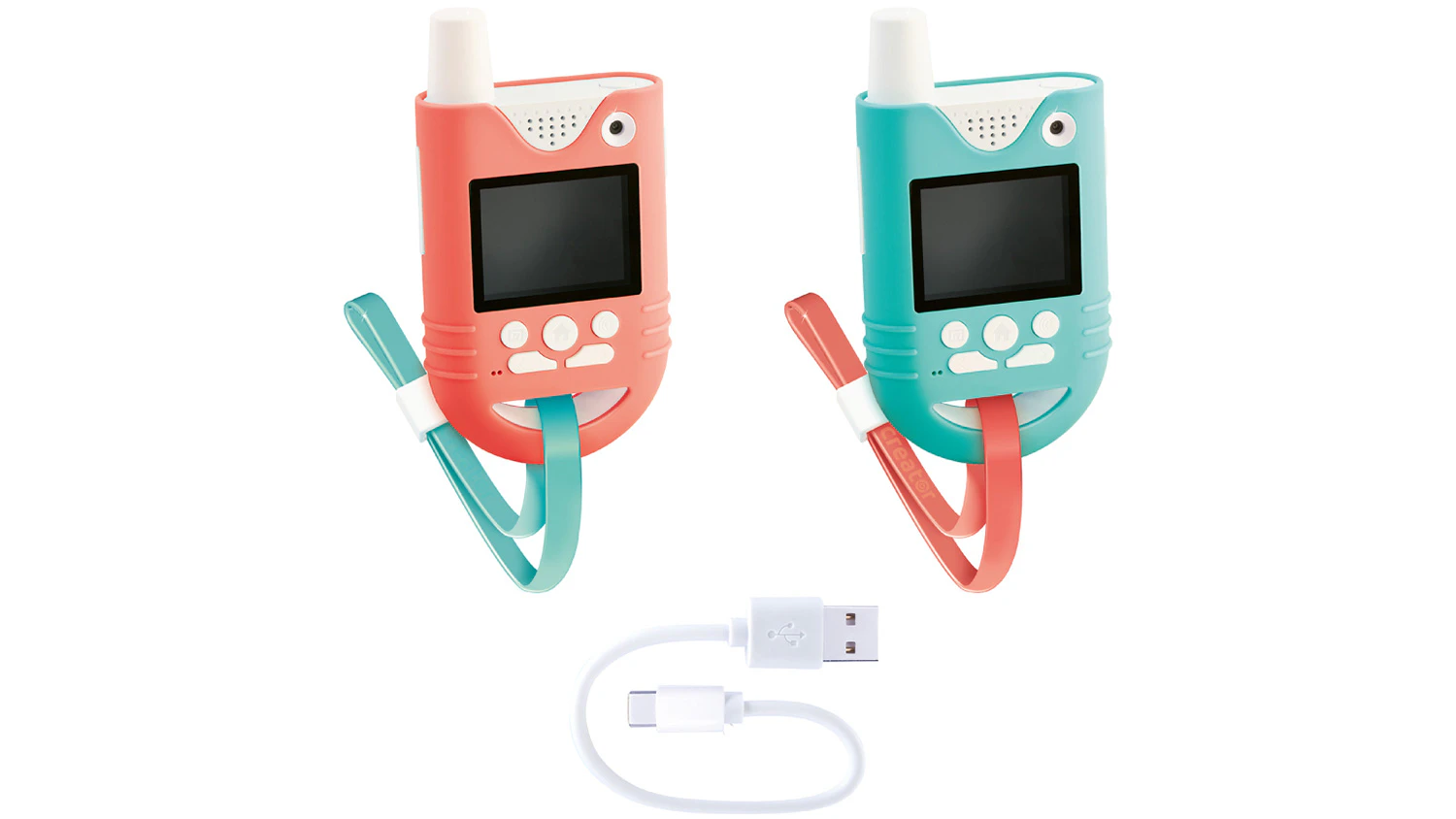 Modrá a růžová vysílačka Creator Walkie-Talkies s USB-C kabelem