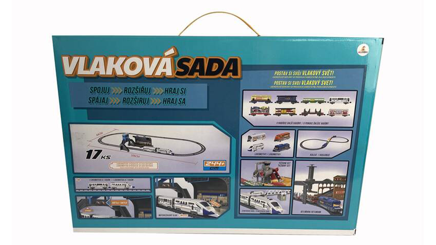 Vl&aacute;čkodr&aacute;ha EPEE Vlakov&aacute; sada 244 cm origin&aacute;ln&iacute; balen&iacute;