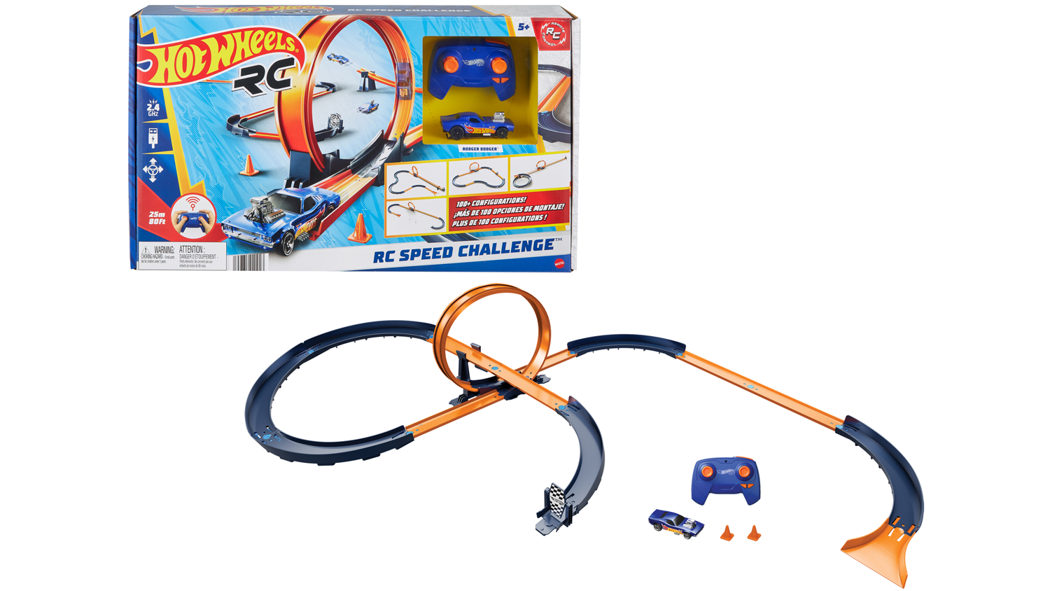 Autodr&aacute;ha Hot Wheels HXX45 RC Rychlostn&iacute; v&yacute;zva