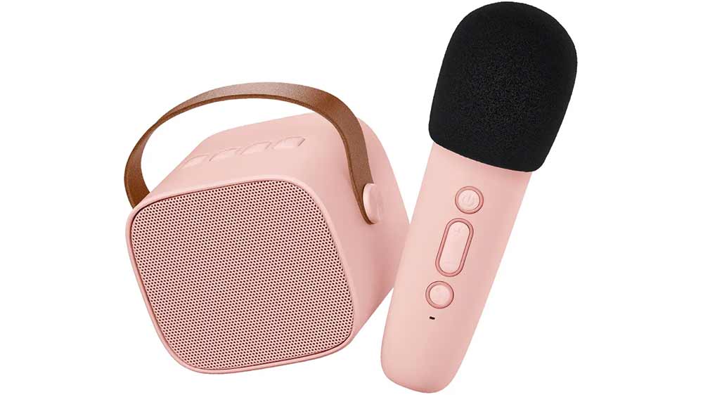 Dětský Bluetooth Karaoke set LALARMA LALAR-SPEAKBLMICH-ROSE_01