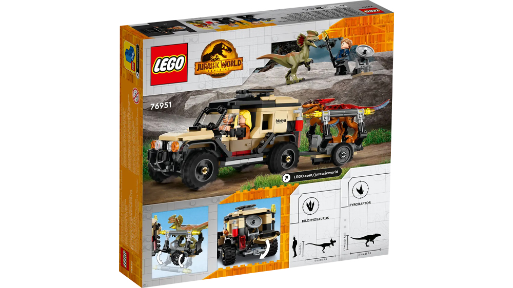 Stavebnice LEGO® Jurassic World Přeprava pyroraptora a dilophosaura 76951