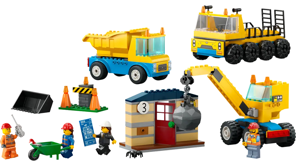 LEGO® City Vozidla ze stavby a demoliční koule 60391