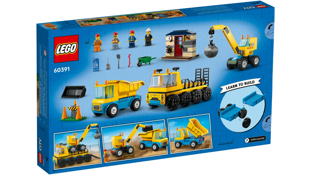 LEGO® City Vozidla ze stavby a demoliční koule 60391