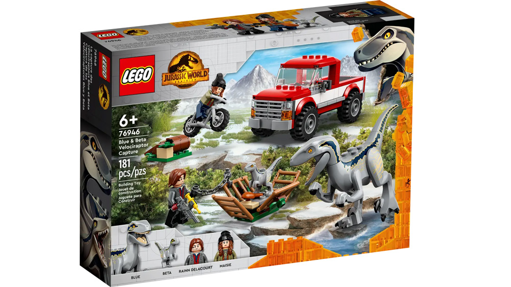 Lego Jurassic World Odchyt velociraptorů Blue a Bety 76946