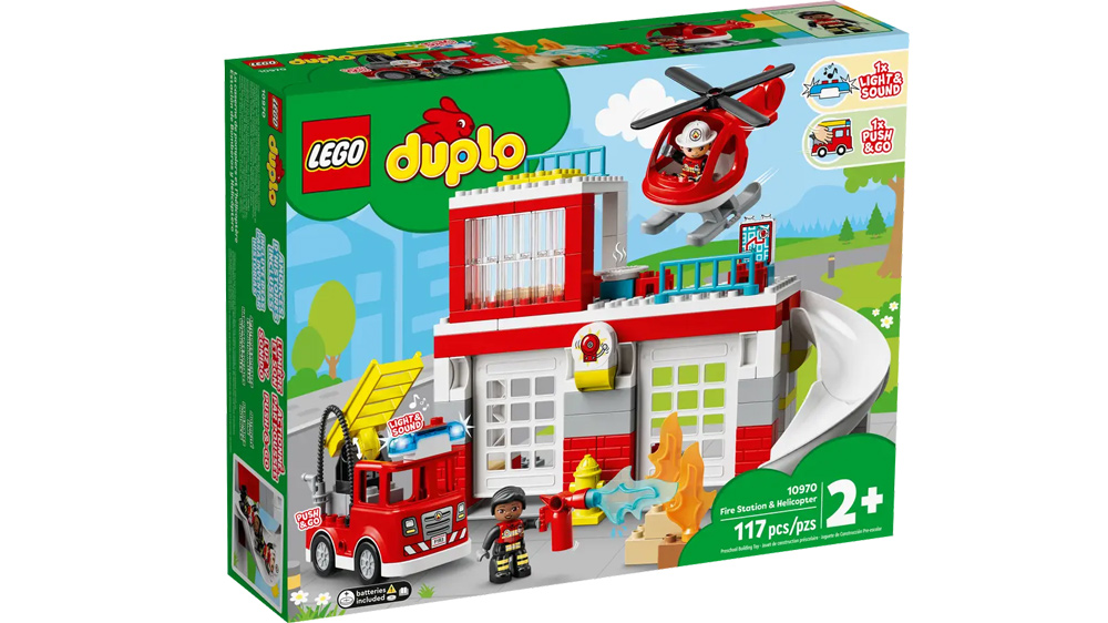 Stavebnice Lego Duplo Hasičská stanice a vrtulník 10970