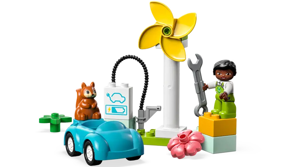 Stavebnice LEGO Duplo Větrná turbína a elektromobil