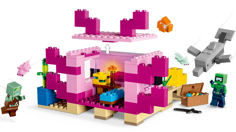 Stavebnice LEGO Minecraft Domeček axolotlů 21247
