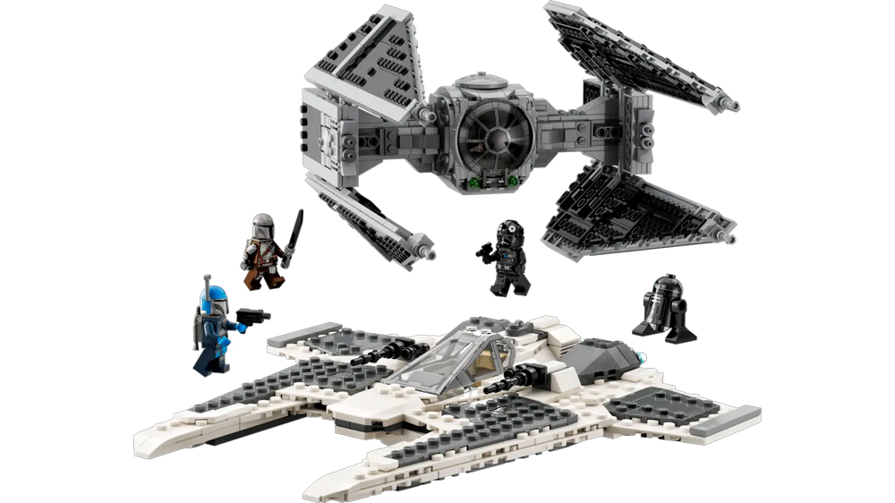 Stavebnice LEGO® Star Wars 75348 Mandalorianská stíhačka třídy Fang proti TIE Interceptoru