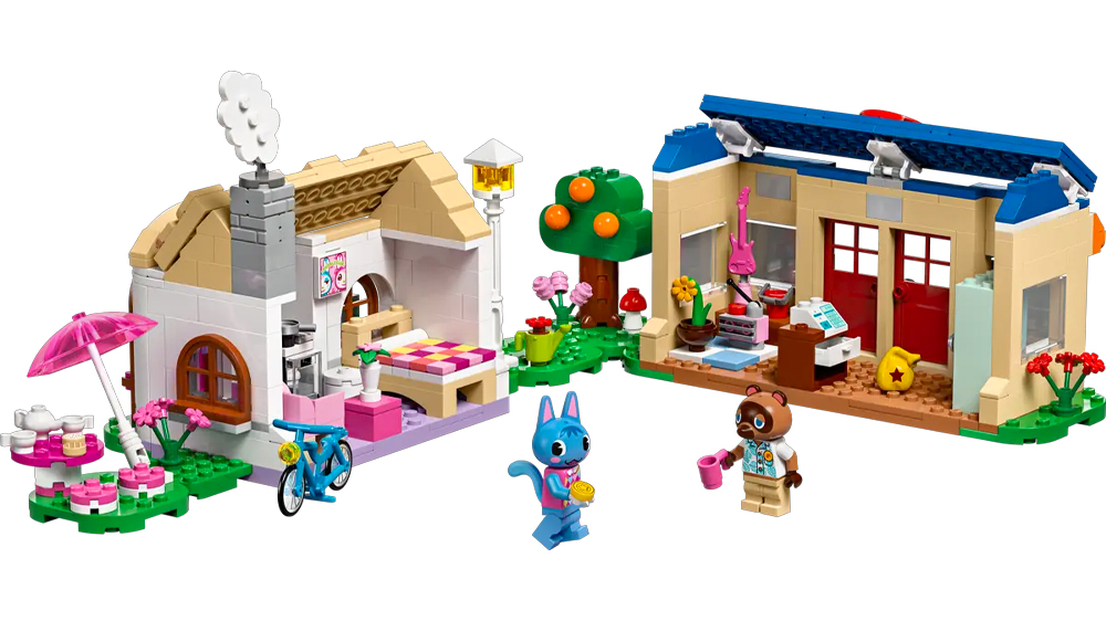 Domečky s doplňky ze stavebnice LEGO® Animal Crossing™ 77050 Nook's Cranny a dům Rosie EW_02