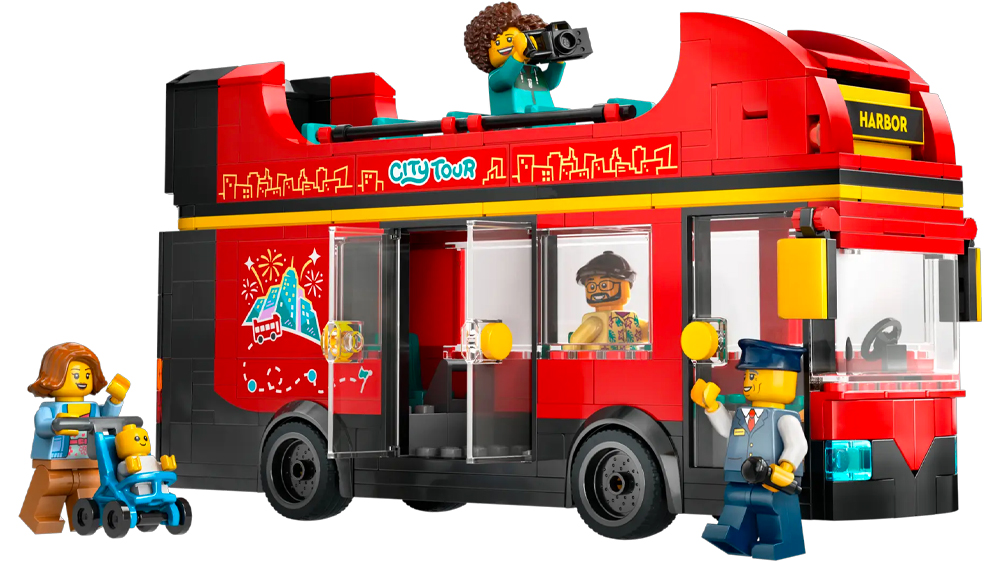 LEGO® City 60407 Červený dvoupodlažní vyhlídkový autobus EW_01