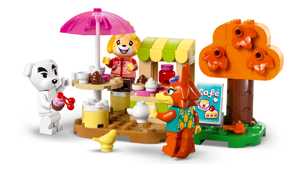 Tři figurky v kavárně ze stavebnice lego Animal Crossing_3