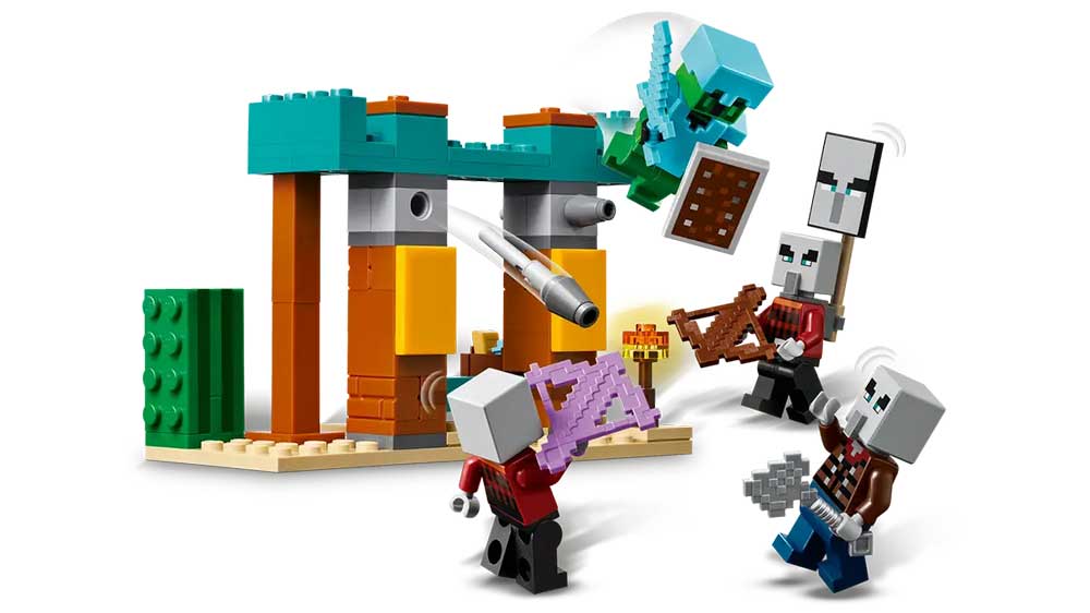 Stavebnice LEGO® Minecraft® 21267 Pouštní hlídka zákeřníků odpal rakety_03
