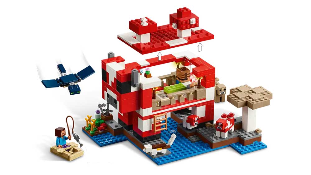 Stavebnice LEGO® Minecraft® 21270 Krávomůrčí domek vyjímatelná část domku_05