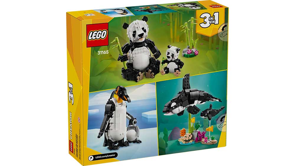 Stavebnice LEGO® Creator 3 v 1 31165 Divoká zvířata: Pandí rodinka všechny 3 varianty_05