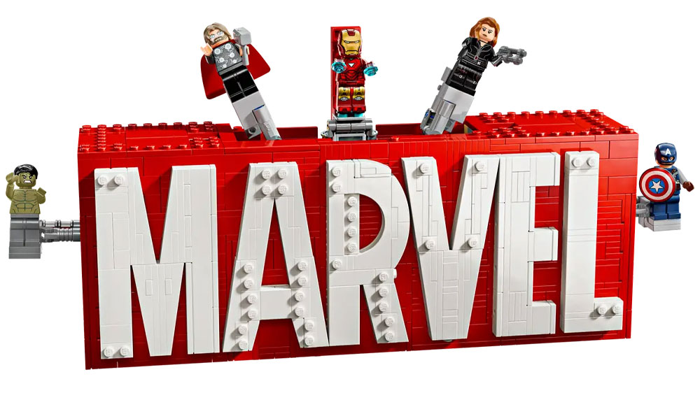 Stavebnice LEGO® Marvel 76313 Logo MARVEL a minifigurky_01