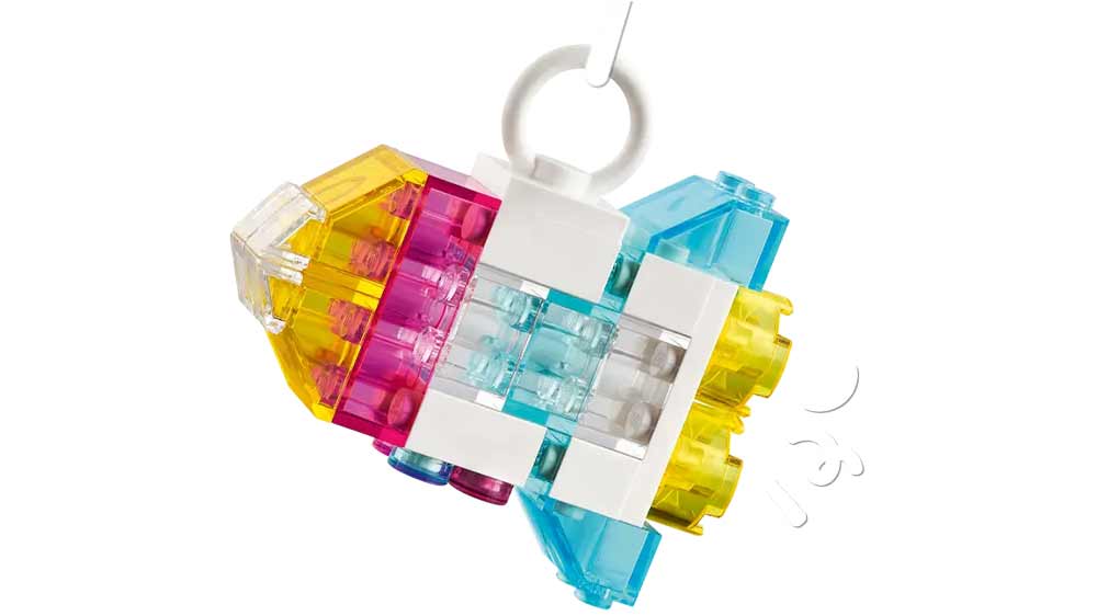 Raketa vytvořená ze stavebnice LEGO® Classic 11040 Kouzelná průhledná krabička_03